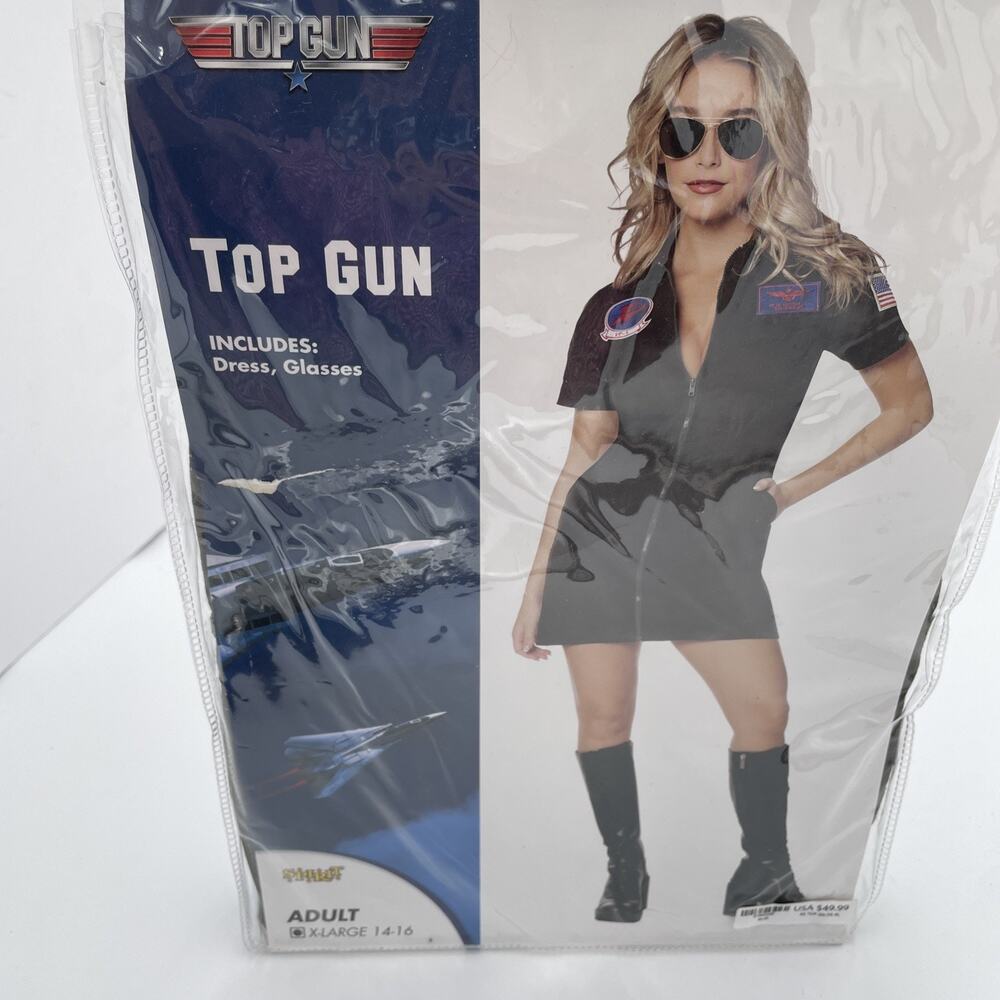 Spirit Female Top Gun Women's XL Flight Dress Costume Cosplay Halloween Theater